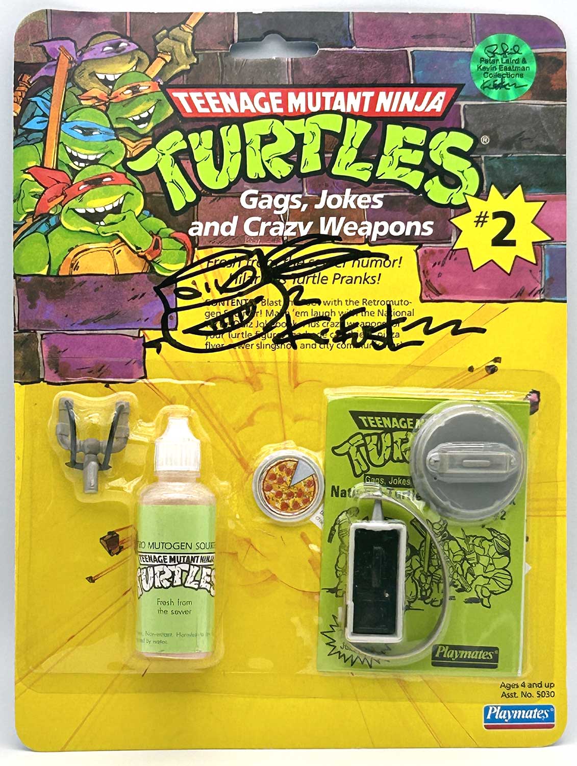 1988 Jokes, Gags and Crazy Weapons #2 with Hologram COA Signed with Remarque by Kevin Eastman