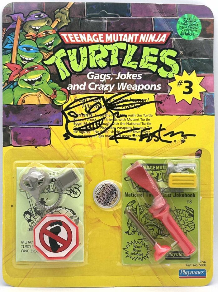 1988 Jokes Gags and Crazy Weapons #3 with Hologram COA Signed with Remarque by Kevin Eastman