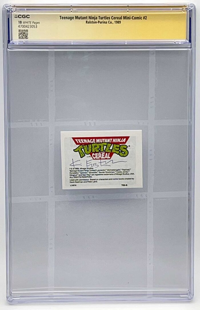 1989 TMNT Cereal Mini-Comic #2 CGC Signature Series Grade GEM MINT 10