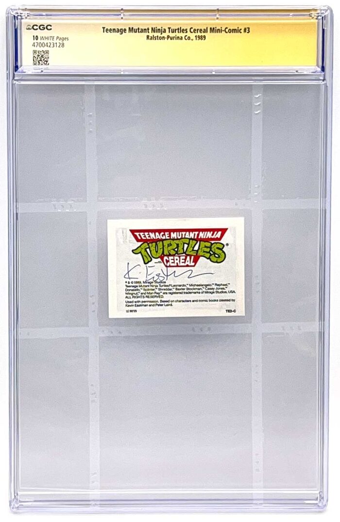 1989 TMNT Cereal Mini-Comic #3 CGC Signature Series GEM MINT 10