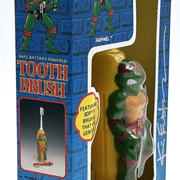 Very Rare Factory Sealed 1988 Battery Powered Raphael Toothbrush  Eastman SIGNED with JSA