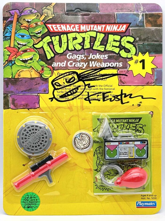 1988 Jokes Gags and Crazy Weapons #1 with Hologram COA Signed with Remarque by Kevin Eastman