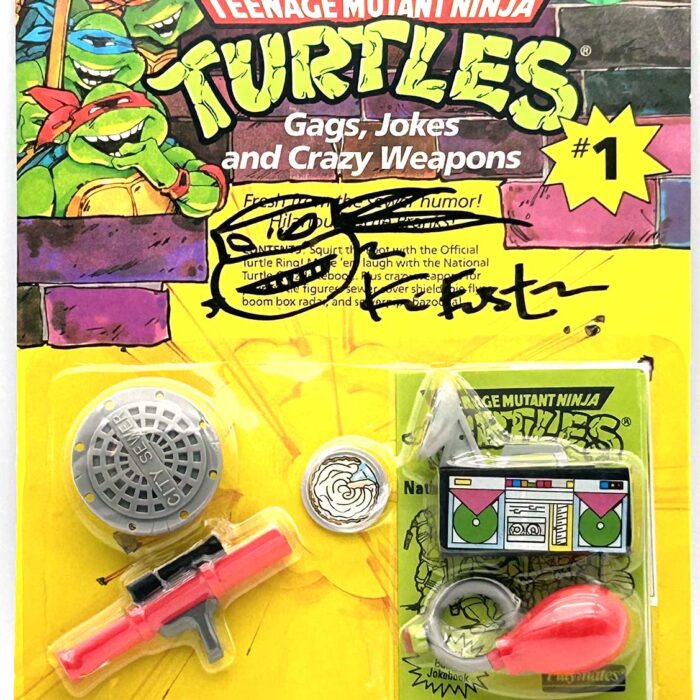 1988 Jokes, Gags and Crazy Weapons #1 with Hologram COA Signed with Remarque by Kevin Eastman