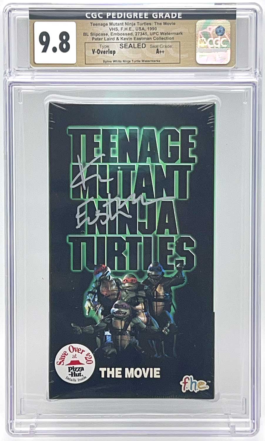 TMNT The Movie VHS 1990 CGC Pedigree Collection Grade 9.8 Signed