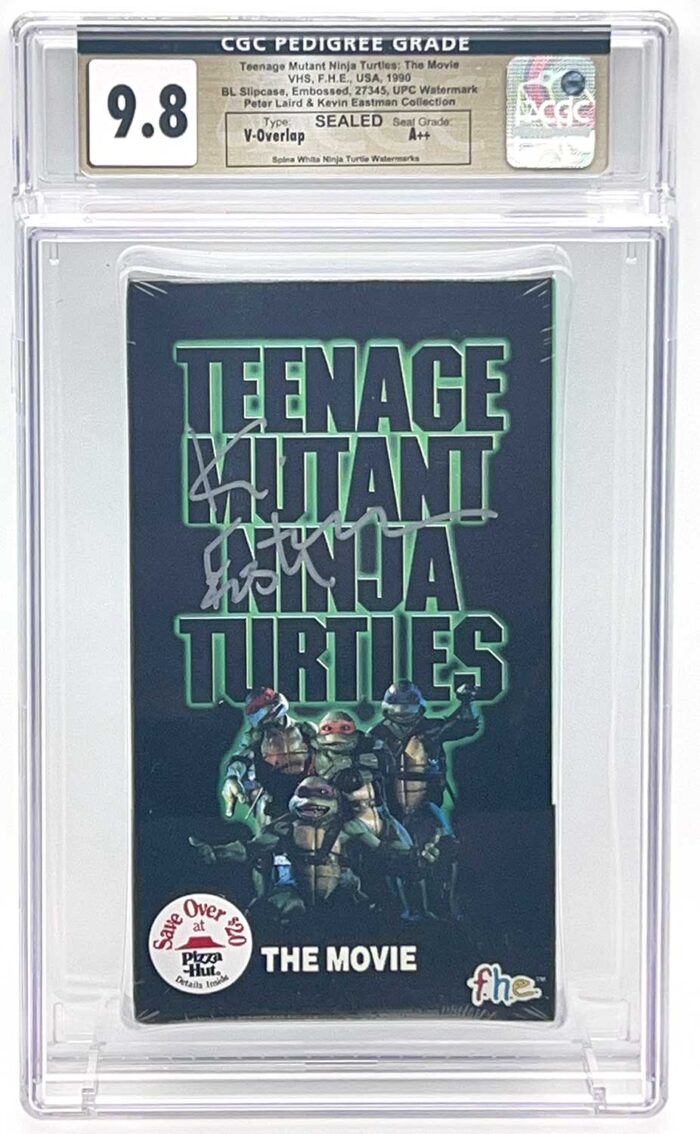 TMNT  The Movie VHS 1990 CGC Pedigree Collection Grade 9.8 Signed