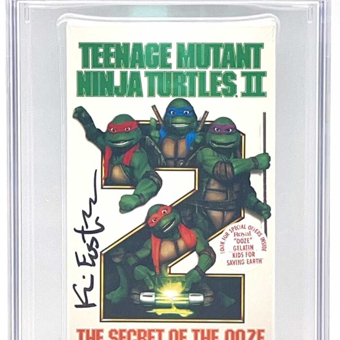TMNT Movie 2: The Secret of the Ooze  1991 VHS CGC Pedigree Grade 9.9 Signed