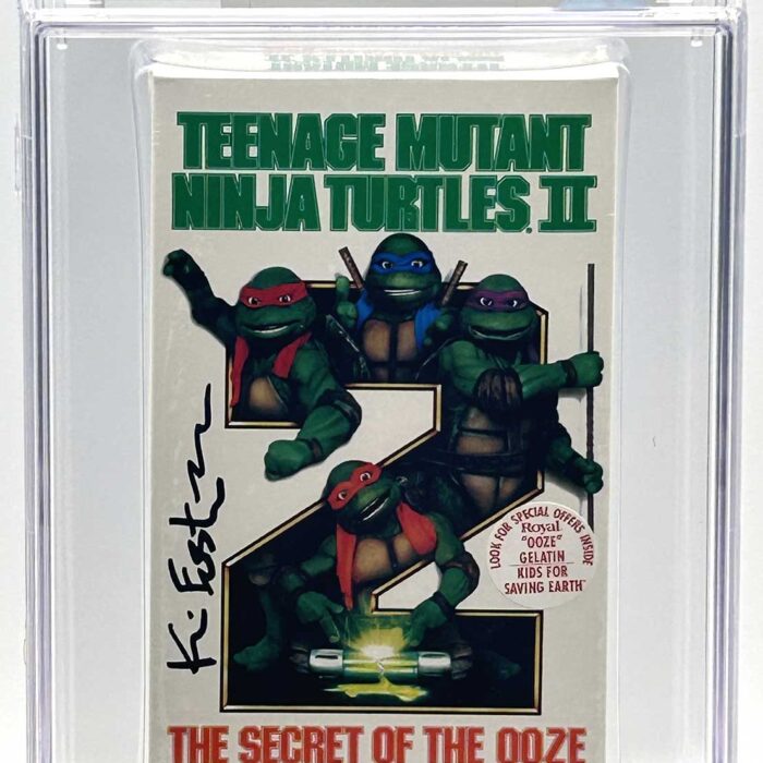 TMNT Movie 2: The Secret of the Ooze  1991 VHS CGC Pedigree Grade 9.9 Signed