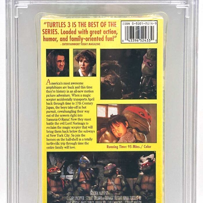 TMNT Movie III VHS CGC Pedigree Grade 9.6 SIGNED