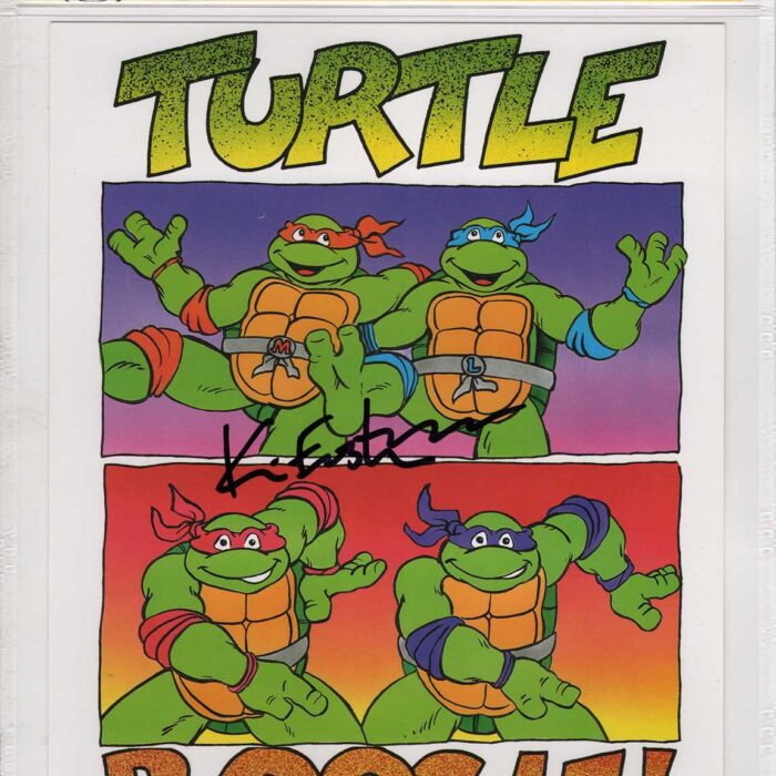 1990 Teenage Mutant Hero Turtles Promotional Colour Print Signed and CGC Signature Series Authenticated Turtle Boogie