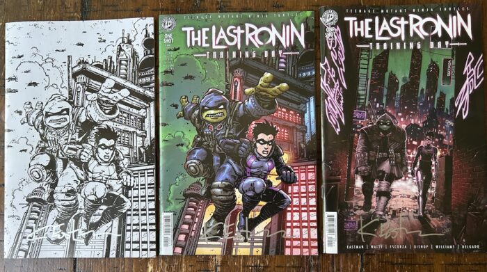 TMNT: The Last Ronin-Training Day One-Shot SIGNED 3 Book Set with Hologram COA Label