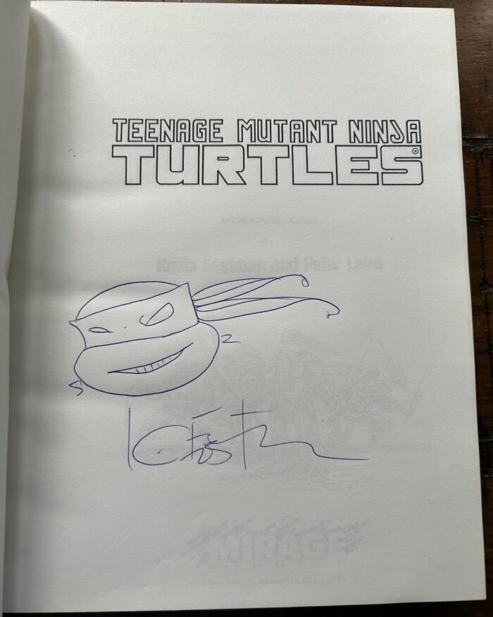 1988 Teenage Mutant Ninja Turtles Volume One – Signed with Head Sketch