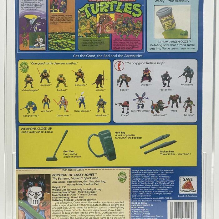 1989 Playmates TMNT Casey Jones On An Unpunched Card – Signed with Remarque