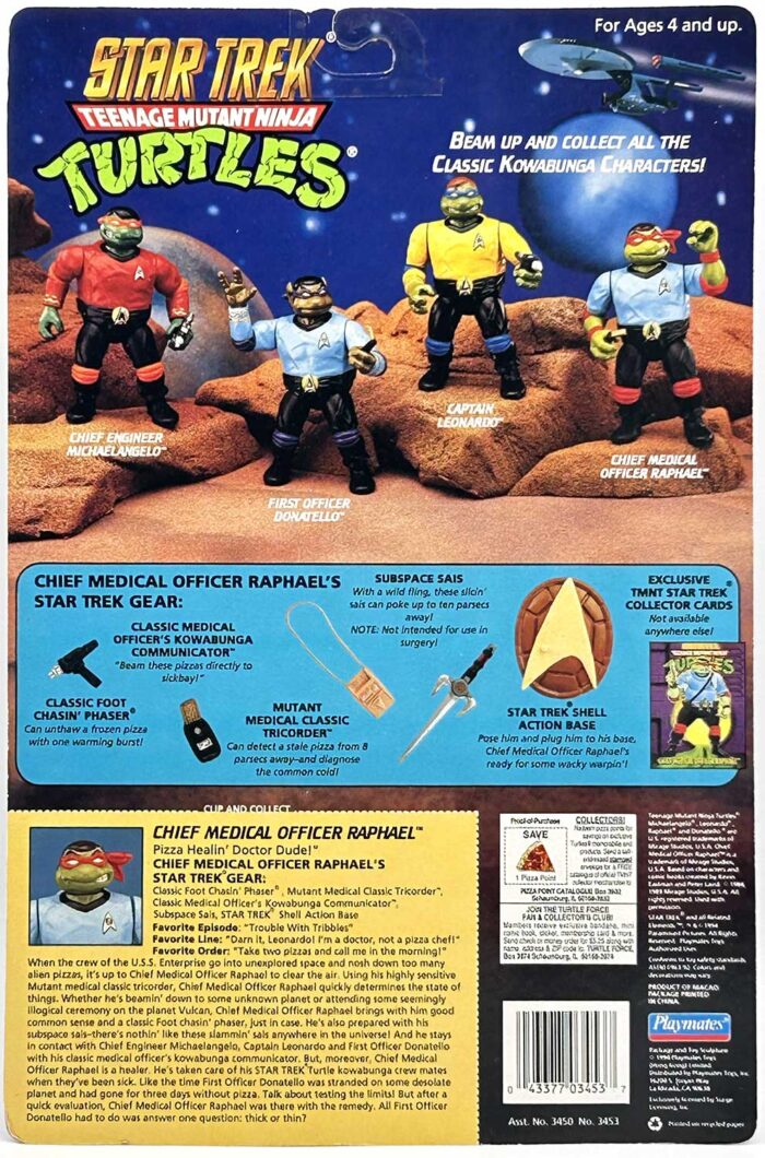 1994 Star Trek Chief Medical Officer Raphael with Hologram COA Signed with Remarque by Kevin Eastman