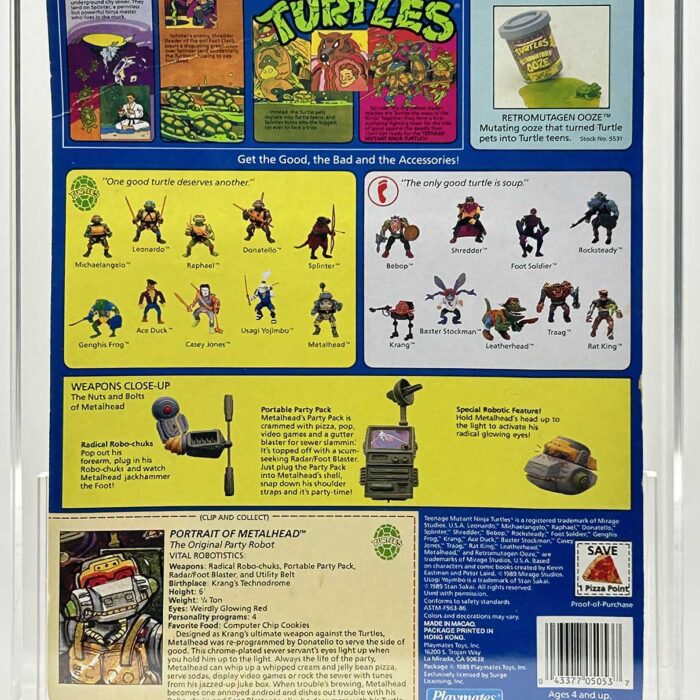 1989 Playmates TMNT Metalhead On An Unpunched Card – Signed with Remarque