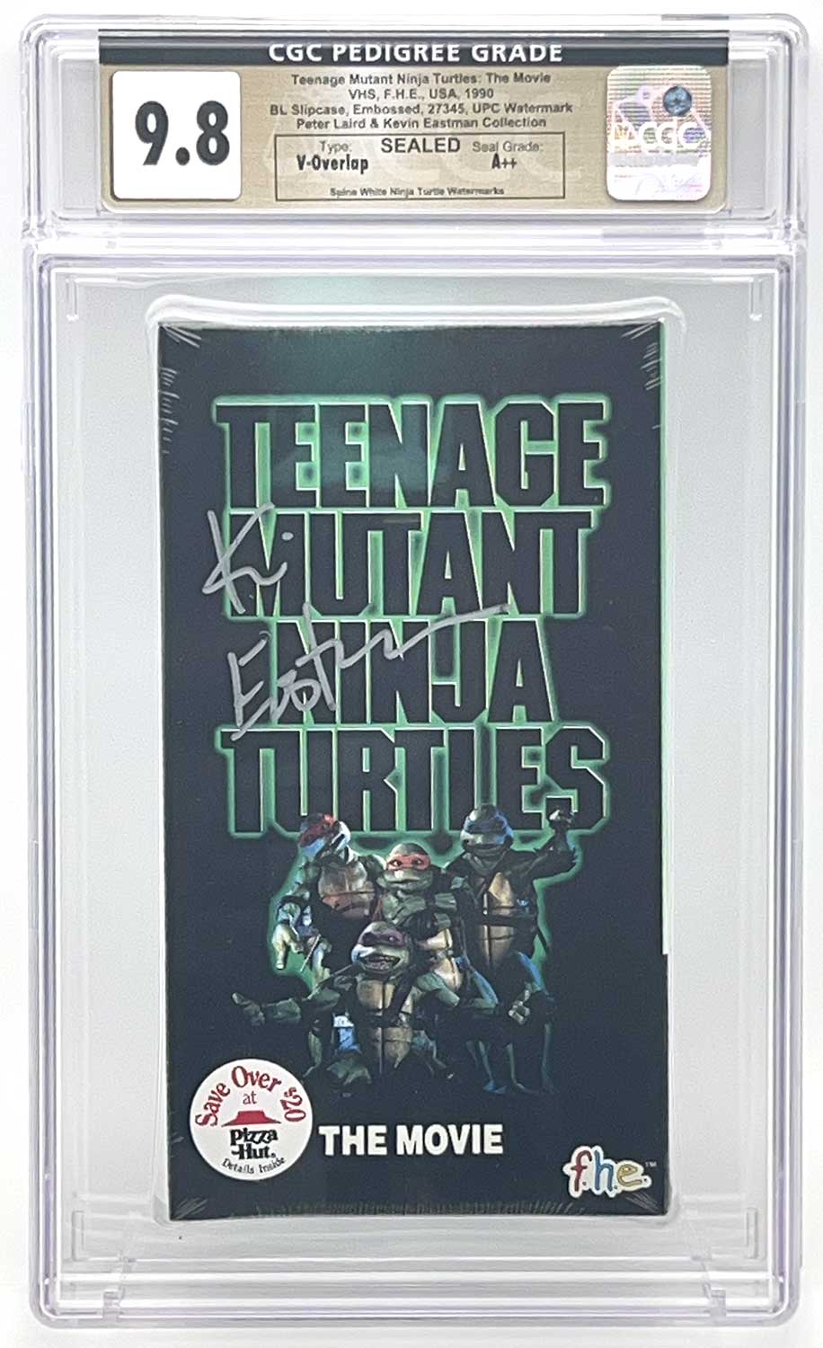 TMNT The Movie VHS 1990 CGC Pedigree Collection Grade 9.8 Signed