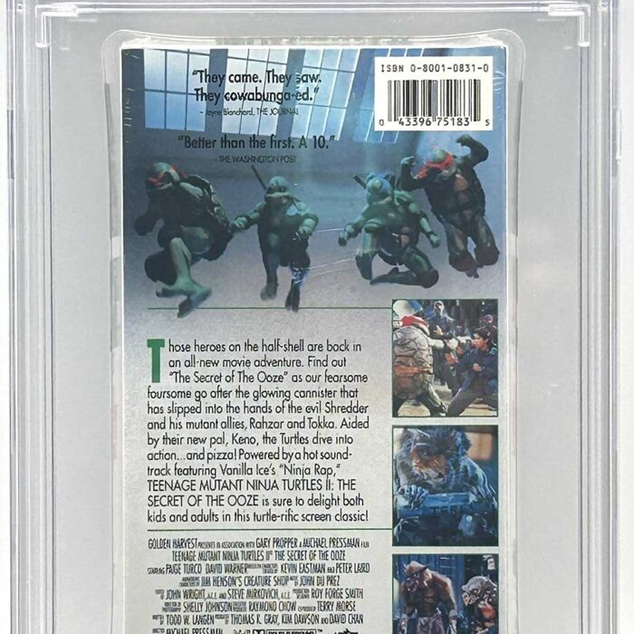 TMNT Movie 2: The Secret of the Ooze 1991 VHS CGC Pedigree Grade 9.8