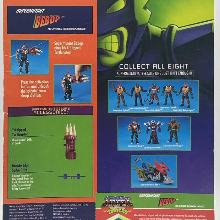 1994 Supermutant Bebop with Hologram COA Signed with Remarque by Kevin Eastman
