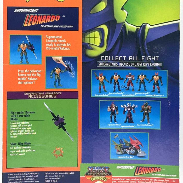 1994 Supermutant Leonardo with Hologram COA Signed with Remarque by Kevin Eastman