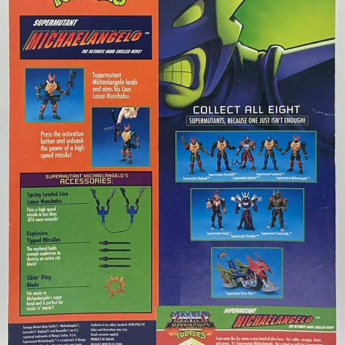 1994 Supermutant Michaelangelo with Hologram COA Signed with Remarque by Kevin Eastman