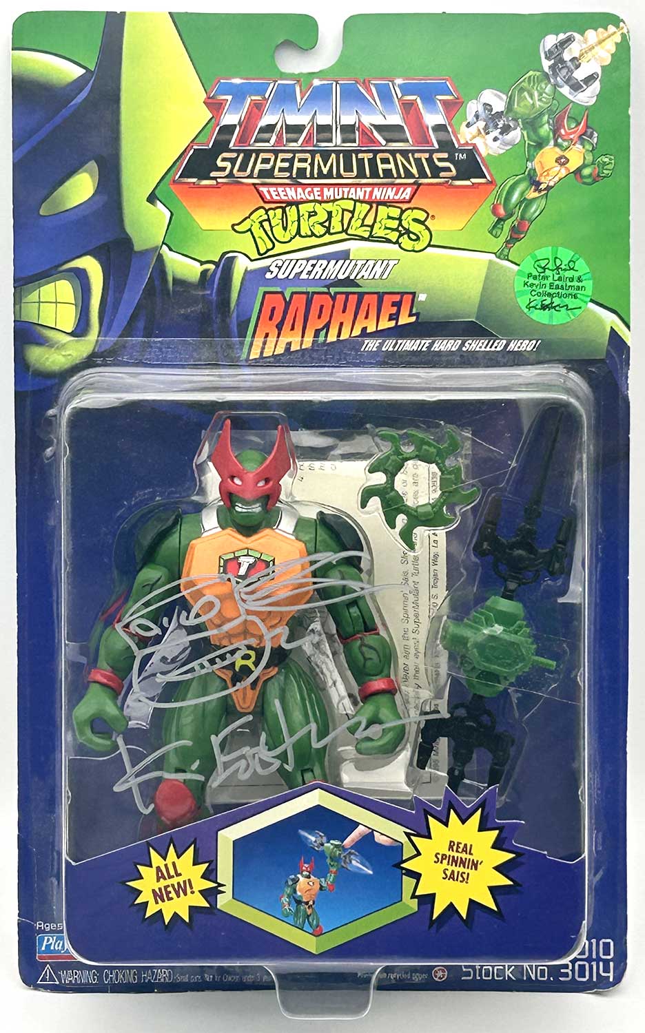 1994 Supermutant Raphael with Hologram COA Signed with Remarque by Kevin Eastman