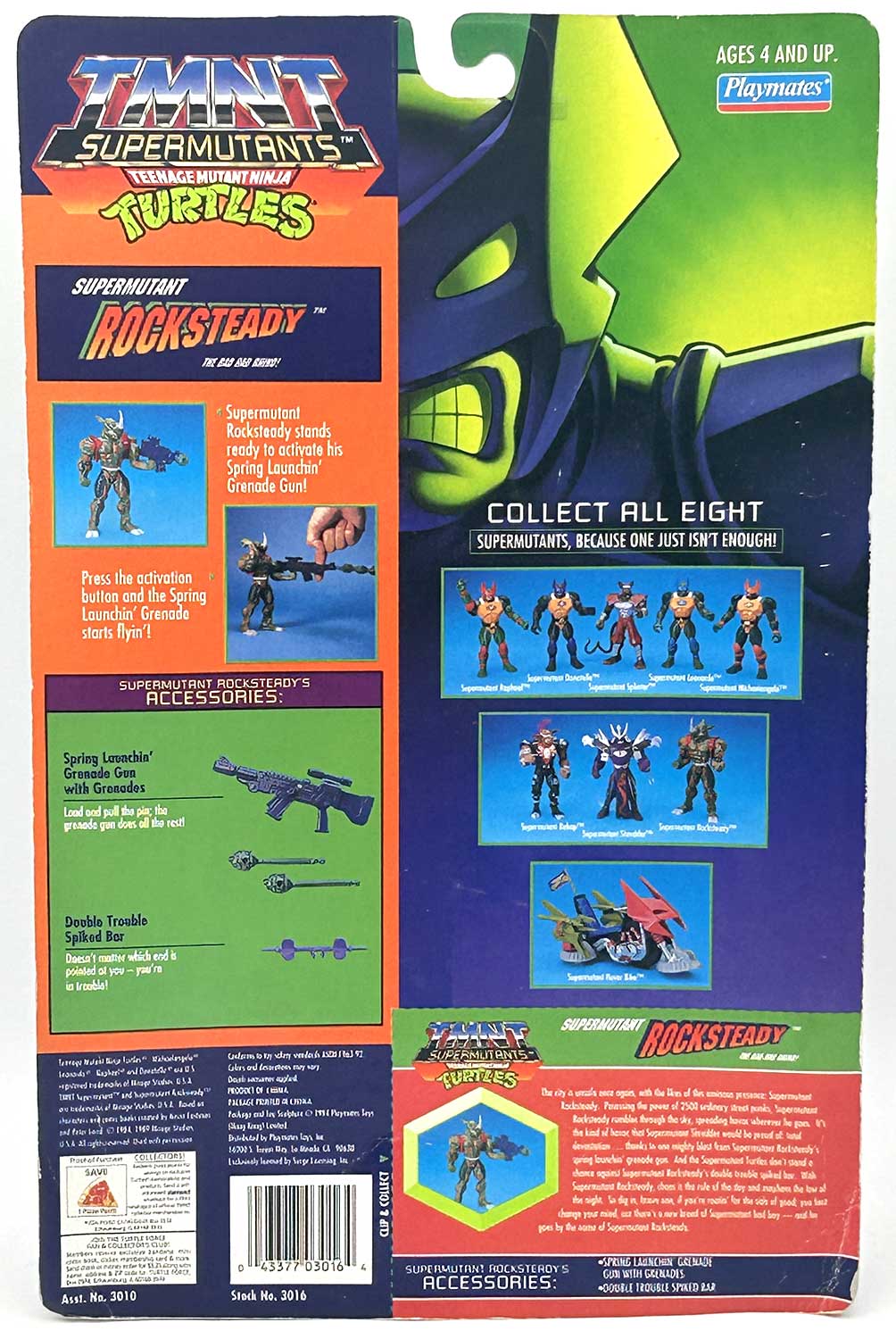 1994 Supermutant Rocksteady with Hologram COA Signed with Remarque by Kevin Eastman - Image 2
