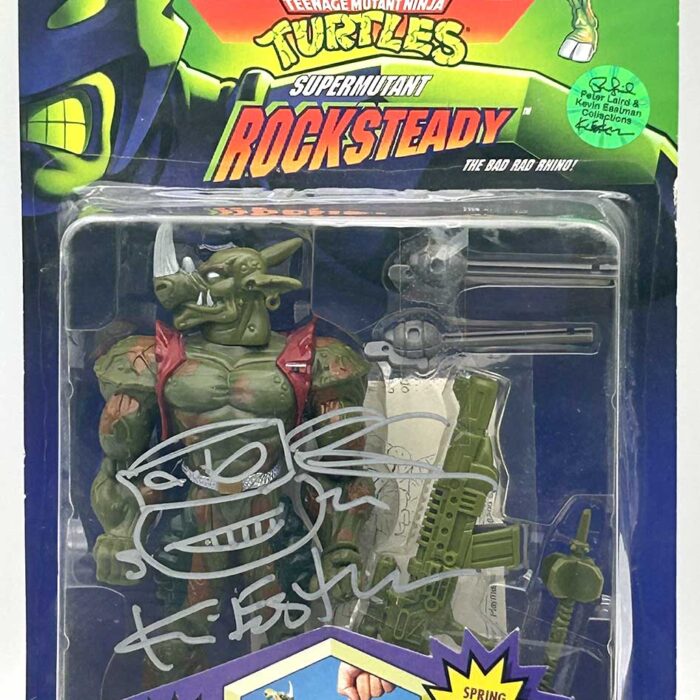 1994 Supermutant Rocksteady with Hologram COA Signed with Remarque by Kevin Eastman