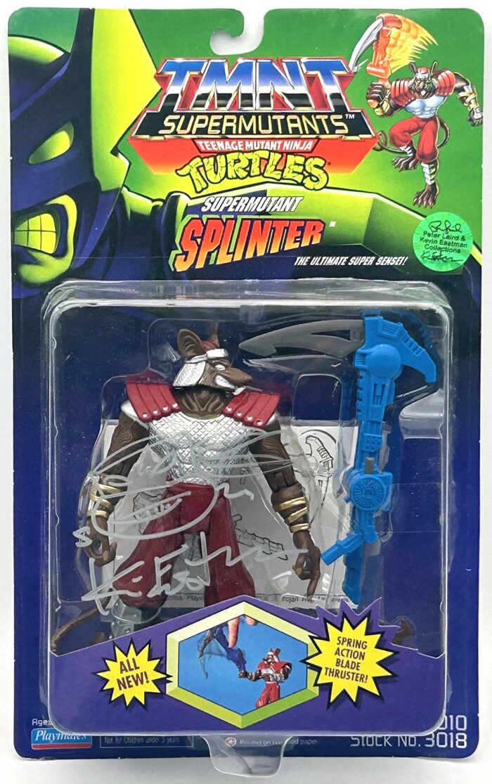 1994 Supermutant Splinter with Hologram COA Signed with Remarque by Kevin Eastman