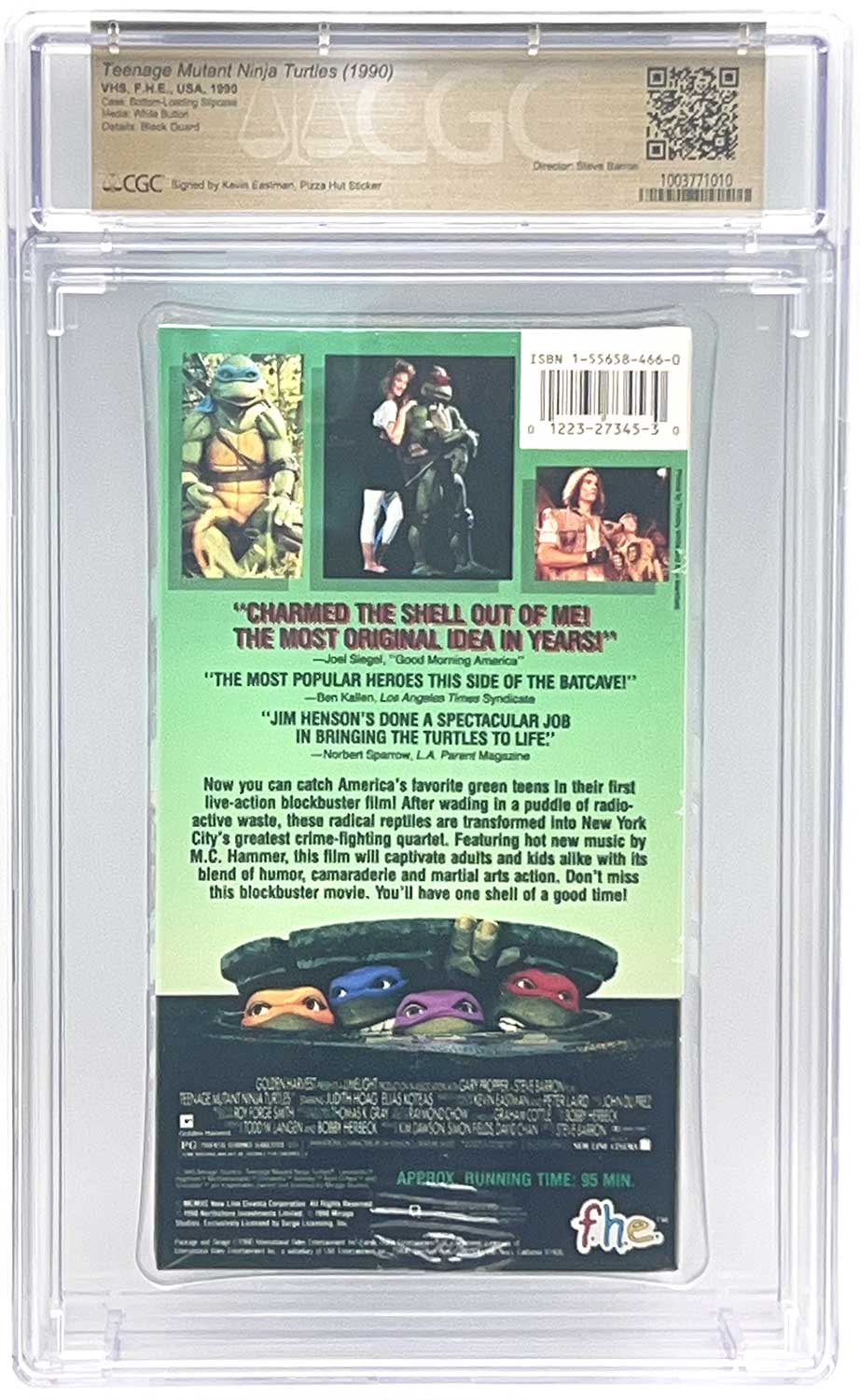 TMNT The Movie VHS 1990 CGC Pedigree Collection Grade 9.8 Signed - Image 2