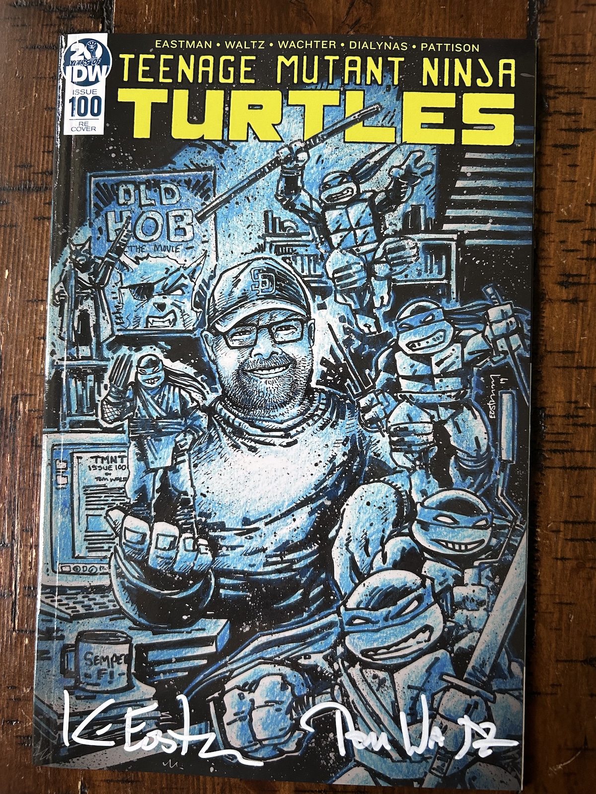 TMNT 100 Tom Waltz Secret Variant - Signed by Kevin and Tom