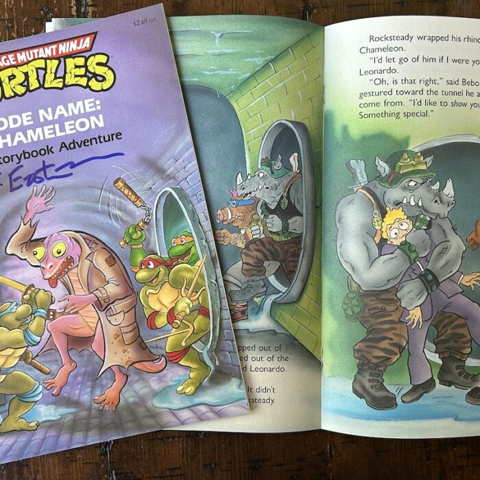 1991 TMNT  Storybook Adventure SIGNED by Kevin Codename Chameleon