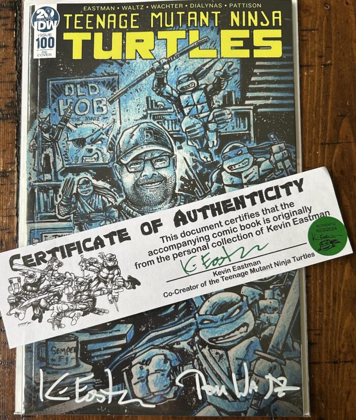 TMNT 100 Tom Waltz Secret Variant – Signed by Kevin and Tom