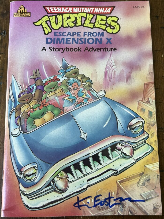1991 TMNT  Storybook Adventure SIGNED by Kevin ESCAPE FROM DIMENSION X