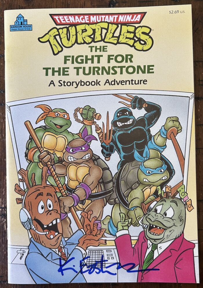 1991 TMNT  Storybook Adventure SIGNED by Kevin The Fight for the Turnstone