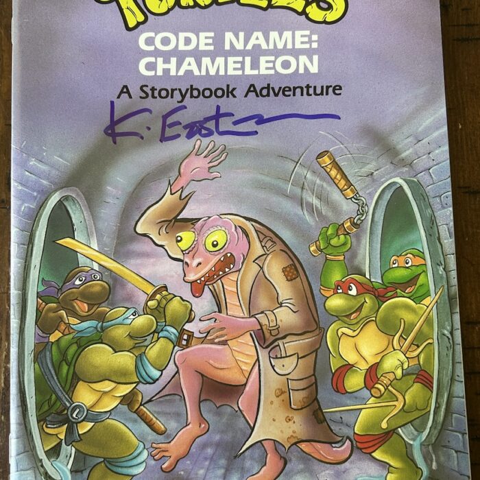 1991 TMNT  Storybook Adventure SIGNED by Kevin Codename Chameleon