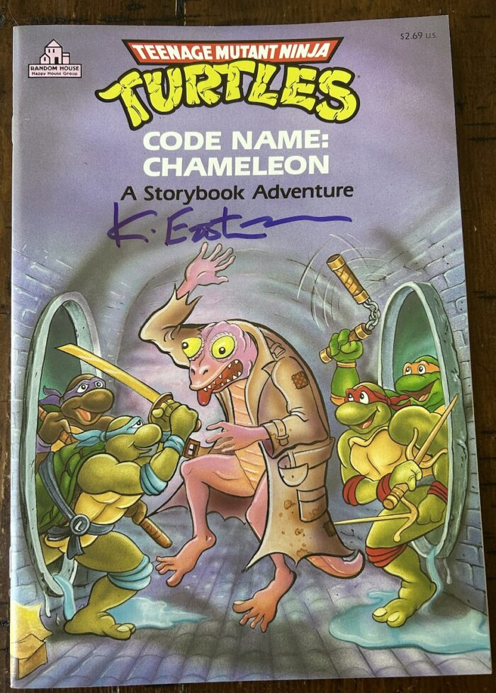 1991 TMNT  Storybook Adventure SIGNED by Kevin Codename Chameleon