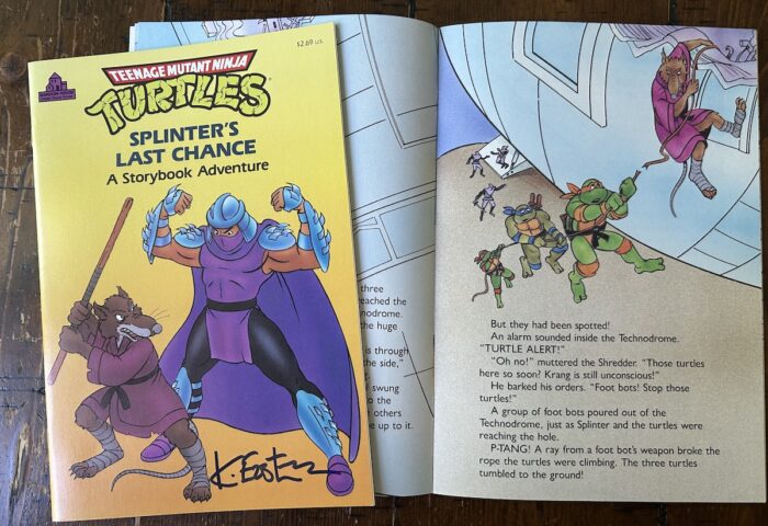 1991 TMNT  Storybook Adventure SIGNED by Kevin SPLINTER’S LAST CHANCE