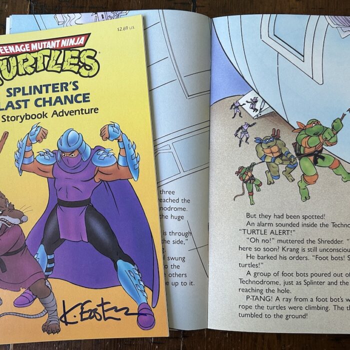 1991 TMNT  Storybook Adventure SIGNED by Kevin SPLINTER’S LAST CHANCE
