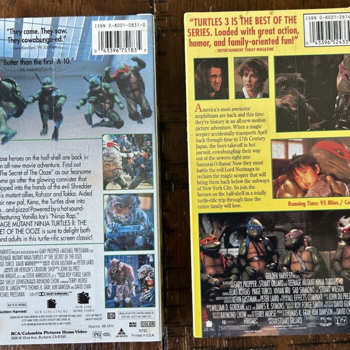 Vintage Teenage Mutant Ninja Turtles  Movies Bundle, Factory Sealed and Signed by Eastman with Hologram Label of Provenance