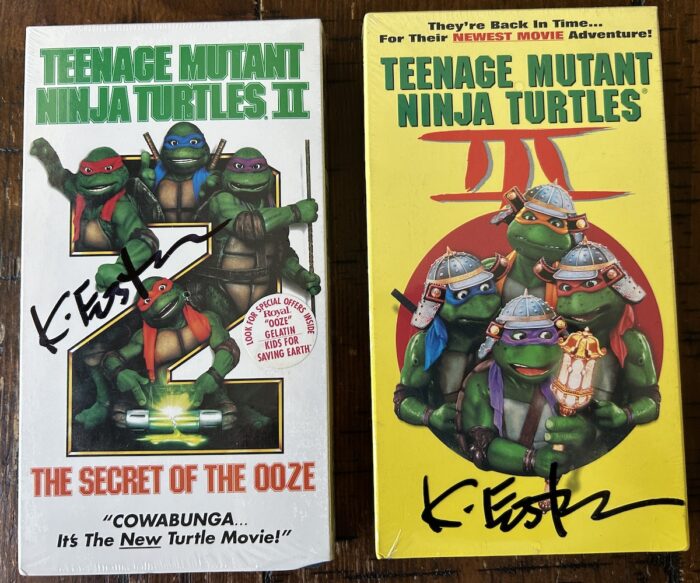 Vintage Teenage Mutant Ninja Turtles  Movies Bundle, Factory Sealed and Signed by Eastman with Hologram Label of Provenance