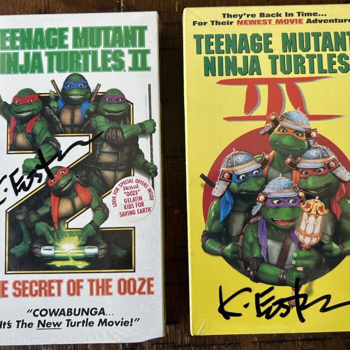 Vintage Teenage Mutant Ninja Turtles  Movies Bundle, Factory Sealed and Signed by Eastman with Hologram Label of Provenance
