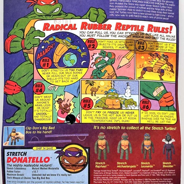 1997 Stretch Donatello with Hologram COA and Signed with Remarque by Kevin Eastman