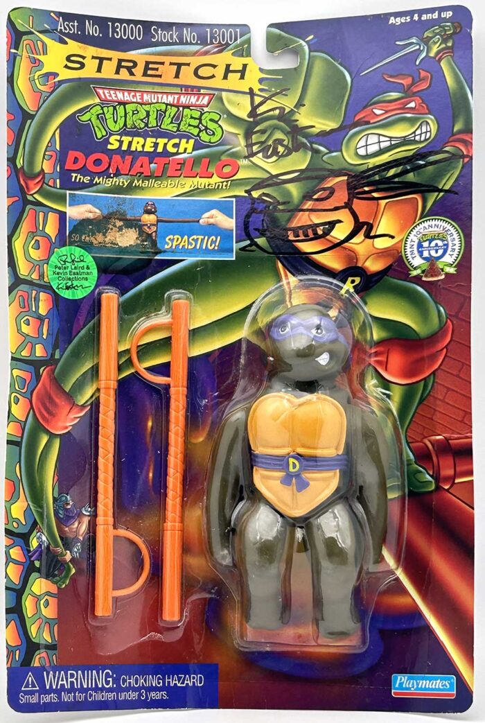 1997 Stretch Donatello with Hologram COA and Signed with Remarque by Kevin Eastman