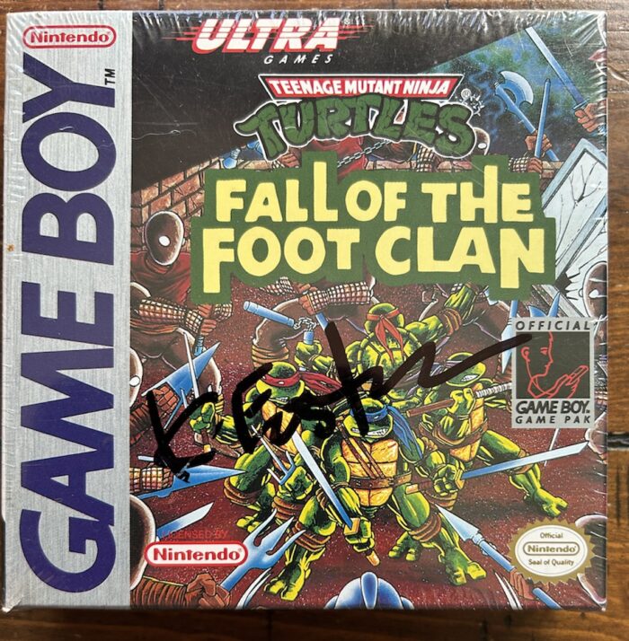 1990 TMNT Fall of the Foot Clan Nintendo Game Boy SEALED SIGNED from Eastman Personal Collection