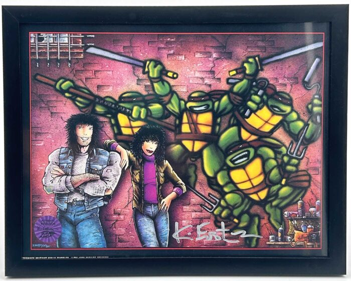 Eastman Signed 1989 Mirage Studios Portfolio Plate – Framed and Ready to Hang