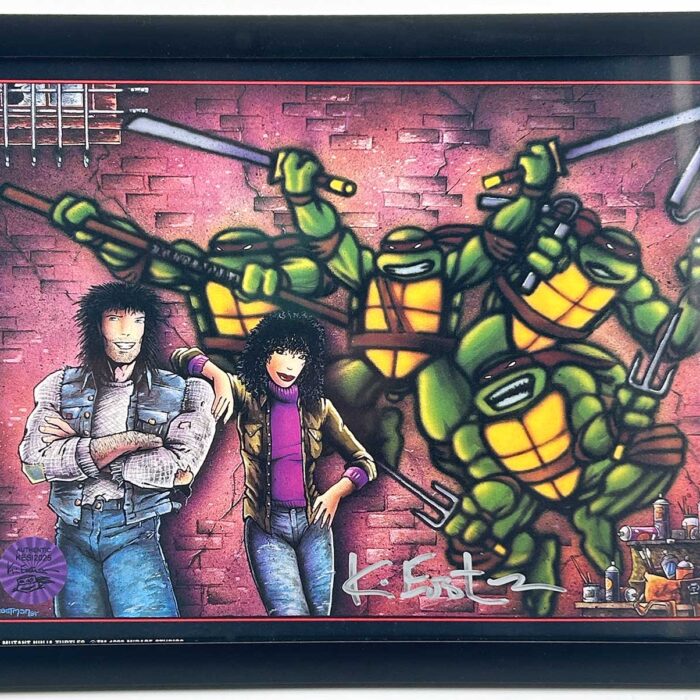 Eastman Signed 1989 Mirage Studios Portfolio Plate – Framed and Ready to Hang