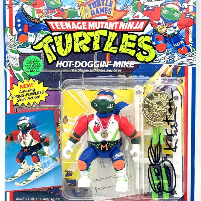 1992 Hot Doggin’ Mike  with Hologram COA Signed by Kevin Eastman with Remarque