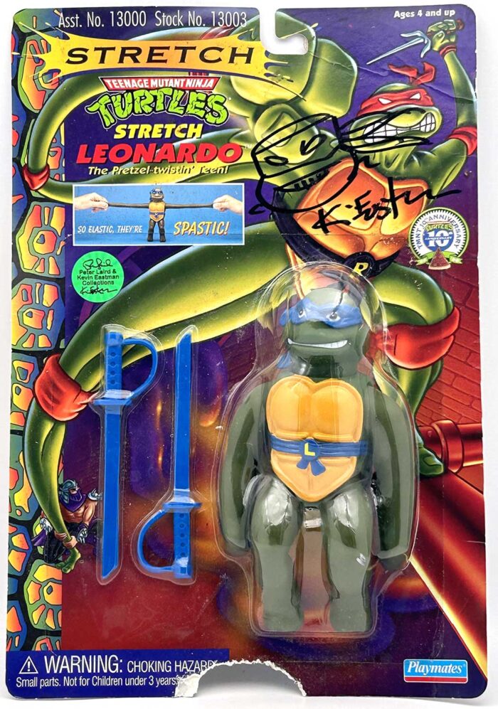 1997 Stretch Leonardo with Hologram COA and Signed with Remarque by Kevin Eastman