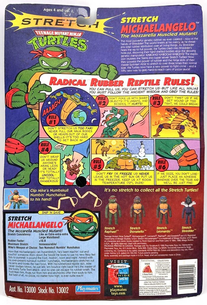 1997 Stretch Michaelangelo with Hologram COA and Signed with Remarque by Kevin Eastman