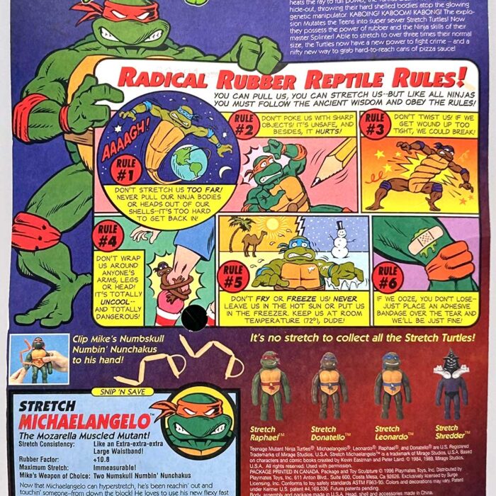 1997 Stretch Michaelangelo with Hologram COA and Signed with Remarque by Kevin Eastman