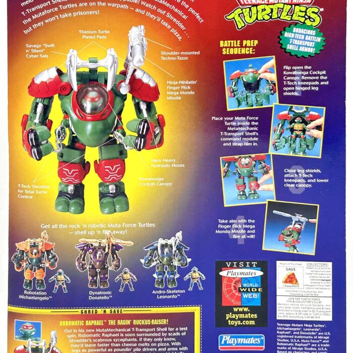 1996 Robomatic Raphael with Hologram COA Signed by Kevin Eastman with Remarque